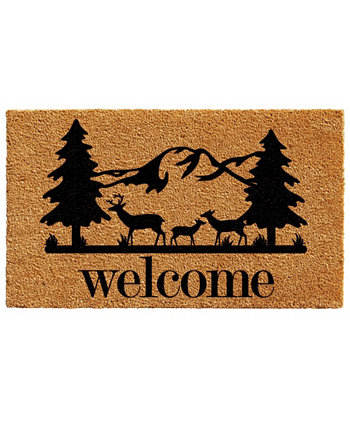 Приветственный коврик Rocky Mountain из койра/винила, 17 x 29 дюймов Home & More
