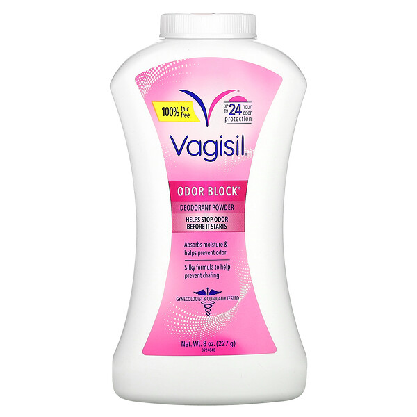 Порошковый дезодорант, блокирующий запах, 8 унций (227 г) Vagisil