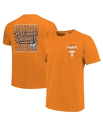 Women's Tennessee Orange Tennessee Volunteers 2024 NCAA Men's Baseball College World Series Champions Comfort Colors Stack T-Shirt Image One