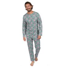 Leveret Mens Two Piece Cotton Loose Fit Pajama Cow Green Leveret