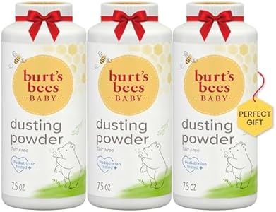 Burt's Bees Baby Dusting Powder, 100% Natural Origin, Talc-Free, Pediatrician Tested, 7.5 Ounces, Pack of 3, Pack May Vary BURT'S BEES