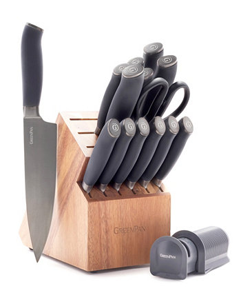 Титановый набор Ultimate-блоков для ножей из 16 предметов Greenpan