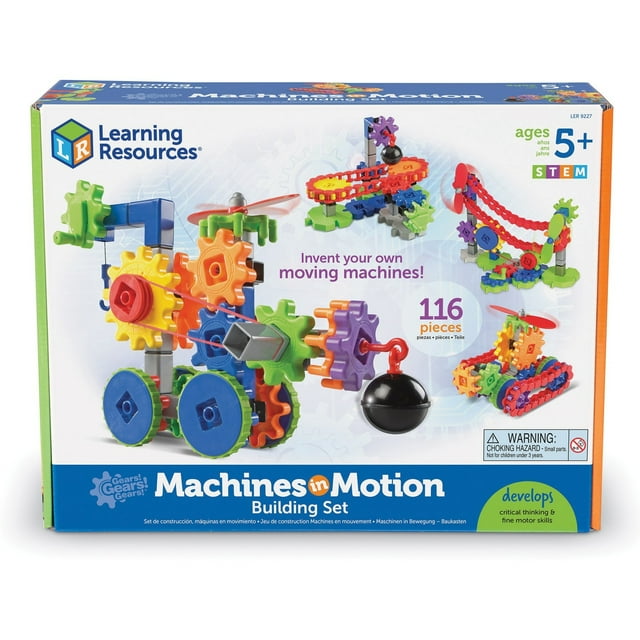 Конструктор Gears! Gears! Gears! Машины в движении, 116 деталей с особыми элементами Learning Resources