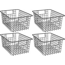 Sorbus Set of 4 Metal Wire Storage Baskets Sorbus