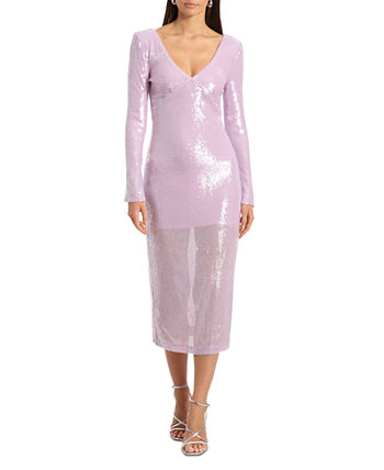 Женское облегающее платье миди с пайетками Avec Les Filles