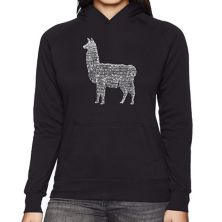 Llama Mama - Women's Word Art Hooded Sweatshirt LA Pop Art