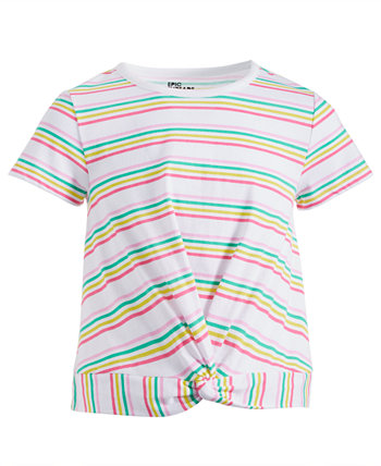 Big Girls Amelie Striped Twist-Front Top, Created for Macy's Epic Threads
