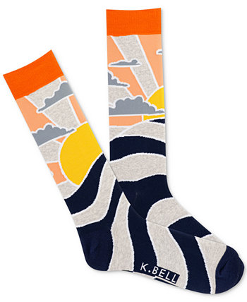 Мужские носки с круглым вырезом Sunset с геометрическим рисунком K. Bell Socks