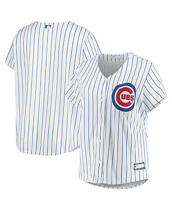 Women's White Chicago Cubs Plus Size Sanitized Replica Team Jersey Profile