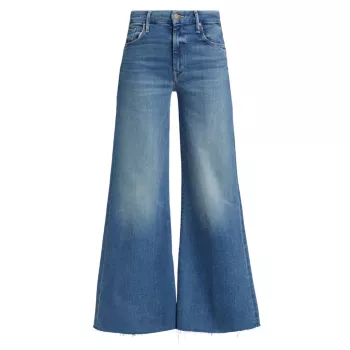 The Roller Mid-Rise Wide-Leg Jeans MOTHER