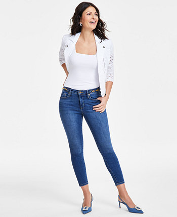 Women's Mid-Rise Chain-Detail Skinny Jeans, Created for Macy's I.N.C. International Concepts