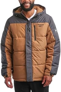 Reebok Men's Winter Jacket - Heavyweight Quilted Puffer Parka Coat - Weather Resistant Ski Jacket for Men (M-XXL) Reebok