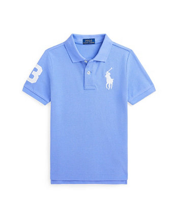 Поло для мальчиков Big Pony из хлопкового сетчатого полотна с эмблемой "3" Polo Ralph Lauren