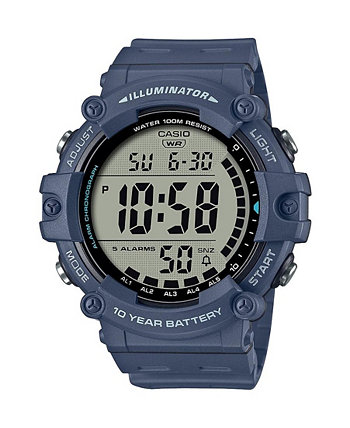 Мужские цифровые кварцевые синие полимерные часы 51,2 мм, AE1500WH-2AV Casio