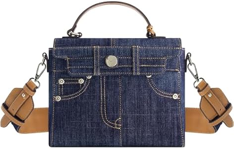 True Religion Women's Shoulder Bag Purse, Jean Pocket Mini Flap Crossbody Handbag with Adjustable Strap True Religion