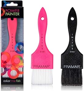 Framar Power Painter Hair Dye Brush - Hair Coloring Brush, Hair Dying Brush to Apply Hair Color, Blending Hair Color Brush Set, Balayage Tools, Dye Application Brush to Paint Hair, Tint Brush - 2 Pk FRAMAR