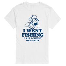 Men's Went Fishing Caught A Buzz Graphic Tee License