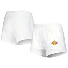 Women's Concepts Sport  White Los Angeles Lakers Sunray Shorts Unbranded