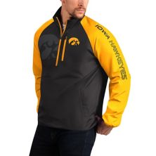 Мужская куртка G-III Sports by Carl Banks Black Iowa Hawkeyes Point Guard с молнией до половины длины реглан In The Style