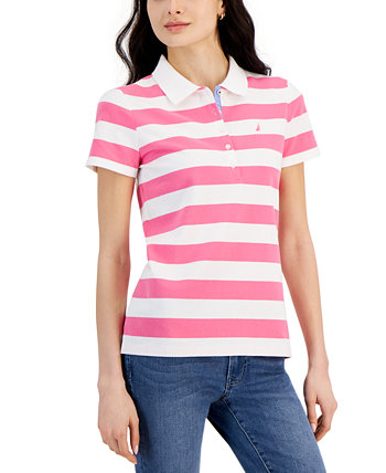 Женская рубашка-поло с короткими рукавами и принтом в полоску Nautica Jeans
