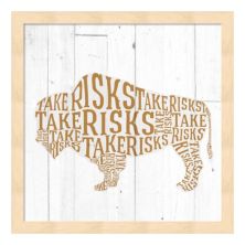 &#34;Take Risks&#34; Buffalo Framed Wall Art Metaverse