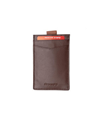 Мужской кожаный держатель RFID-карты Smart Tap в подарочной упаковке CHAMPS