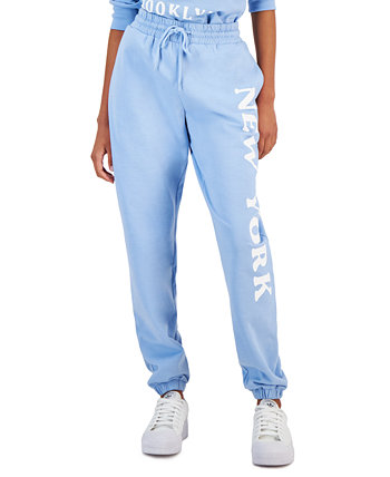 Juniors' New York Graphic High-Rise Joggers Rebellious One
