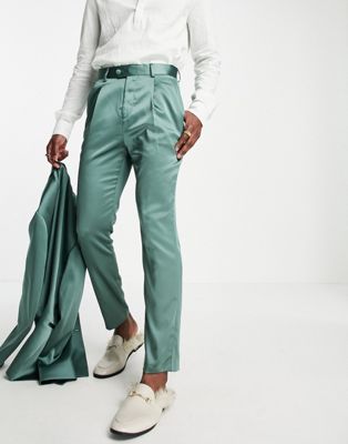 Темно-зеленые зауженные брюки скинни ASOS DESIGN Wedding ASOS DESIGN