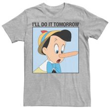 Мужская футболка Pinocchio Do It Tomorrow Memes Disney