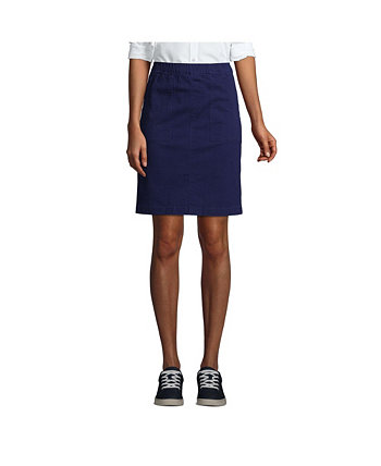 Women's Tall Mid Rise Elastic Waist Pull On Knockabout Chino Skort Lands' End