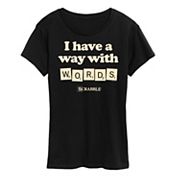 Women's Scrabble I Have A Way With Words Tee Hasbro