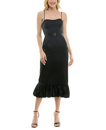 Женское атласное платье без рукавов с поясом Taylor