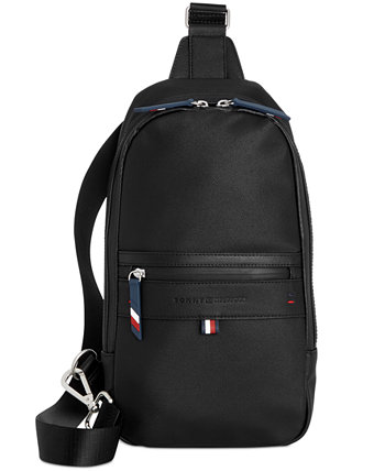 Мужской рюкзак на лямках с тисненым логотипом Leo Tommy Hilfiger