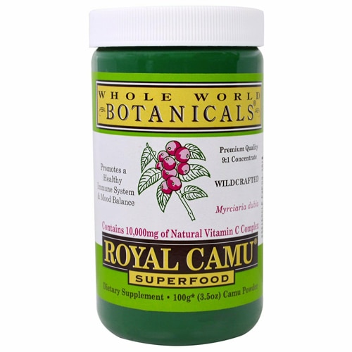 Суперпищевой порошок Royal Camu — 3,5 унции Whole World Botanicals