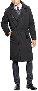 LONDON FOG Men's Iconic Double Breasted Trench Coat with Zip-Out Liner and Removable Top Collar London Fog