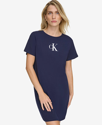 Женское платье-футболка с логотипом, накидка для плавания Calvin Klein