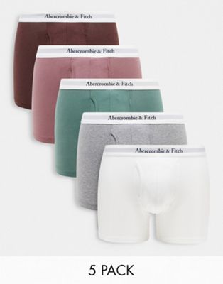 Набор из пяти разноцветных плавок с контрастным поясом и логотипом Abercrombie & Fitch Abercrombie & Fitch