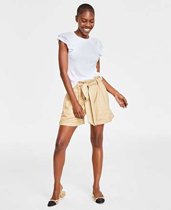 Женские шорты с поясом Paperbag, созданные для Macy's On 34th