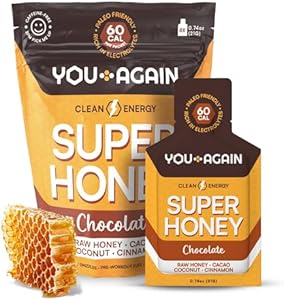 Мед Super Honey шоколадный 8 пакетов | Энергетический гель для тренировок, Paleo, без глютена You Again