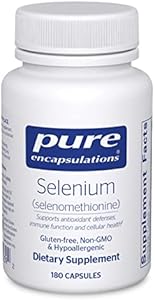 Pure Encapsulations Selenium - 200 mcg - for Healthy Cellular Function, Immune System & Antioxidant Defenses - Mineral Supplement - Vegan & Gluten Free - 60 Capsules (Капсулы) Pure Encapsulations