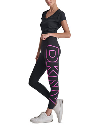 Женские Леггинсы DKNY Высокой Талии с Логотипом DKNY