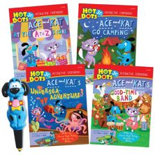 Educational Insights Hot Dots Jr. Интерактивные сборники рассказов, набор из 4 книг с ручкой Ace Pen Educational Insights