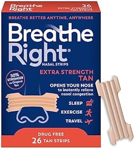 Носовые пластыри Extra Strength, 26 шт - против храпа и заложенности носа без лекарств Breathe Right