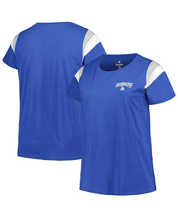 Женская футболка больших размеров с круглым вырезом Royal Los Angeles Dodgers Profile