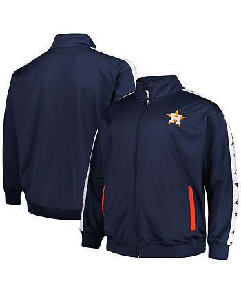 Мужская темно-синяя трикотажная куртка Houston Astros Big and Tall с молнией во всю длину Profile