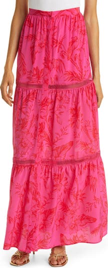 Шелковая длинная юбка Haute Hippe с цветочным принтом Haute Hippie