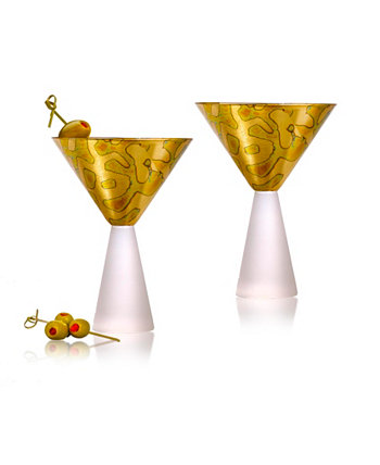 Бокалы для мартини Roman, набор из 2 штук, 9 унций Qualia Glass