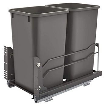 Rev-a-shelf Double Pullout Trash Can 27 Qt. With Soft-close, 53wc-1527scdm-213 Rev-A-Shelf