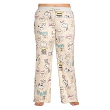Plus Size Peanuts Fleece Pajama Pants Licensed Character