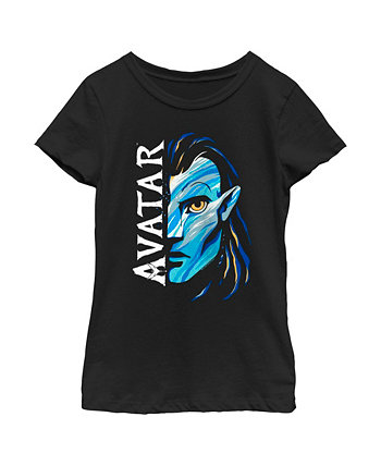 Girl's Avatar: The Way of Water Jake Sully Face Logo Child T-Shirt 20th Century Fox